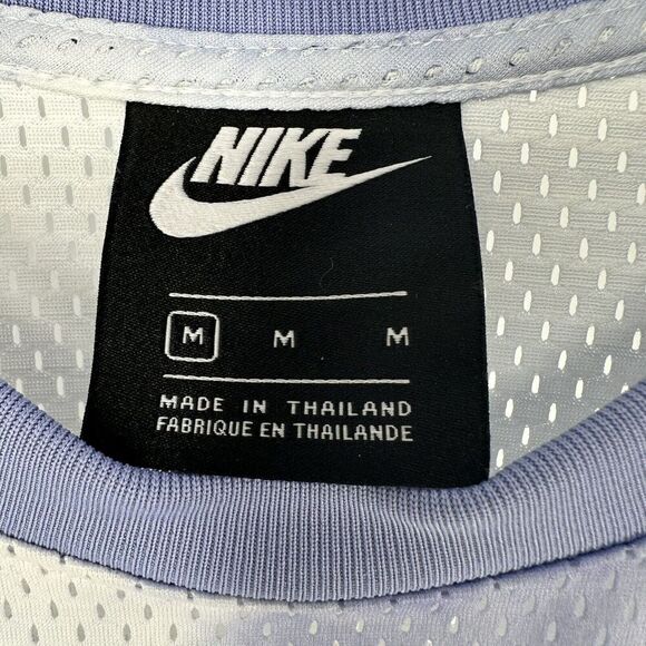 Nike Icon Clash Mesh Crop Top Purple Tie Dye Boxy Relaxed Size M Drawstring Hem - Picture 7 of 8
